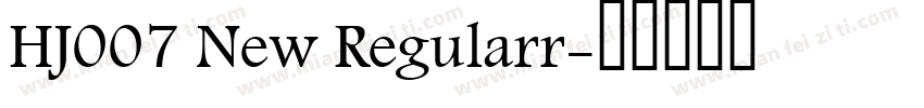 HJ007 New Regularr字体转换